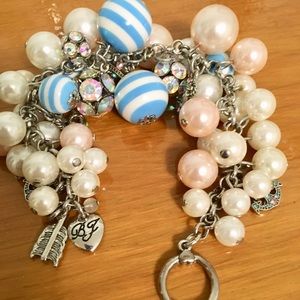 Betsy Johnson Anchors Away Chunky Pearl Bracelet